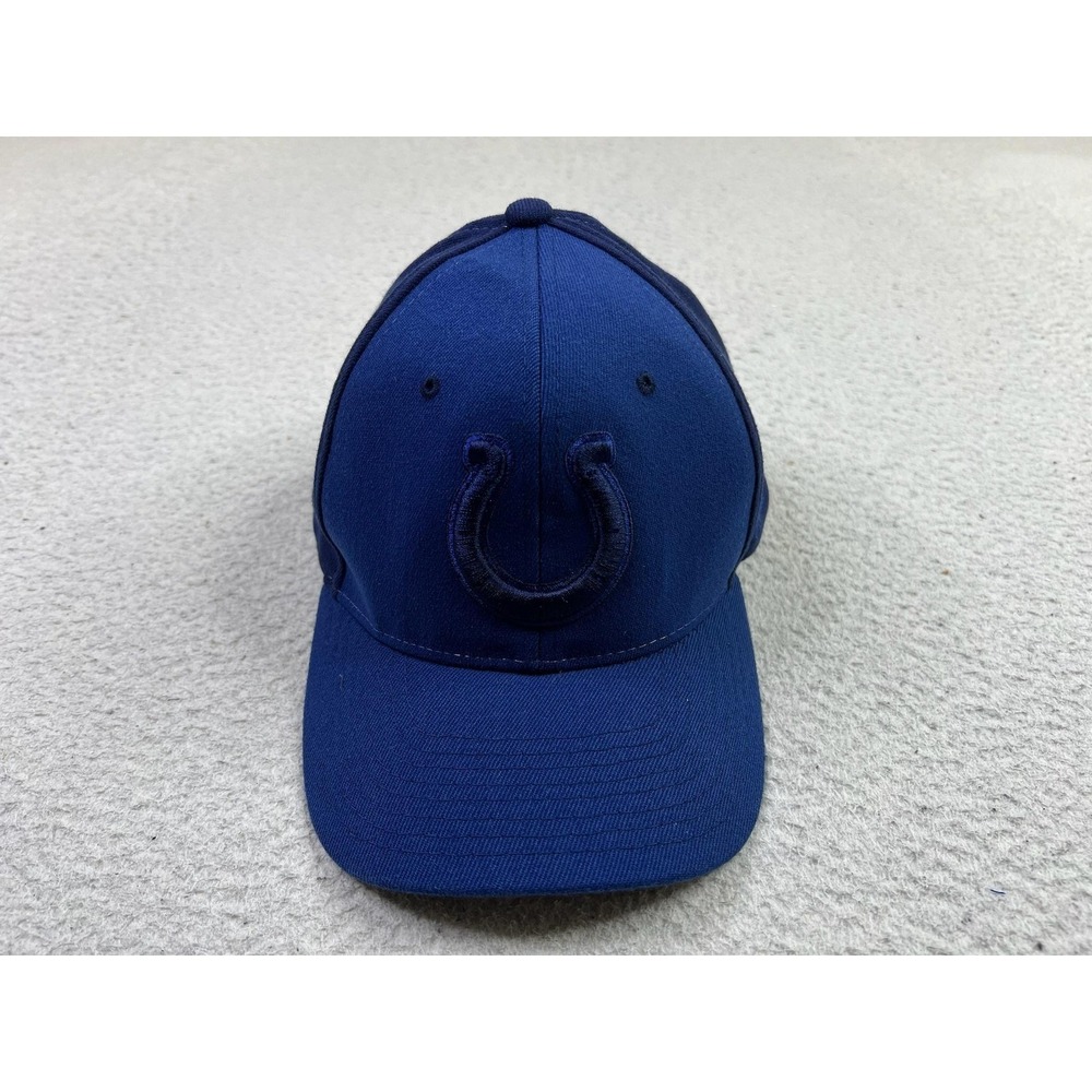 Indianapolis Colts Hat Cap Fitted Mens XL Blue NFL Football Stretch Fit Reebok‎